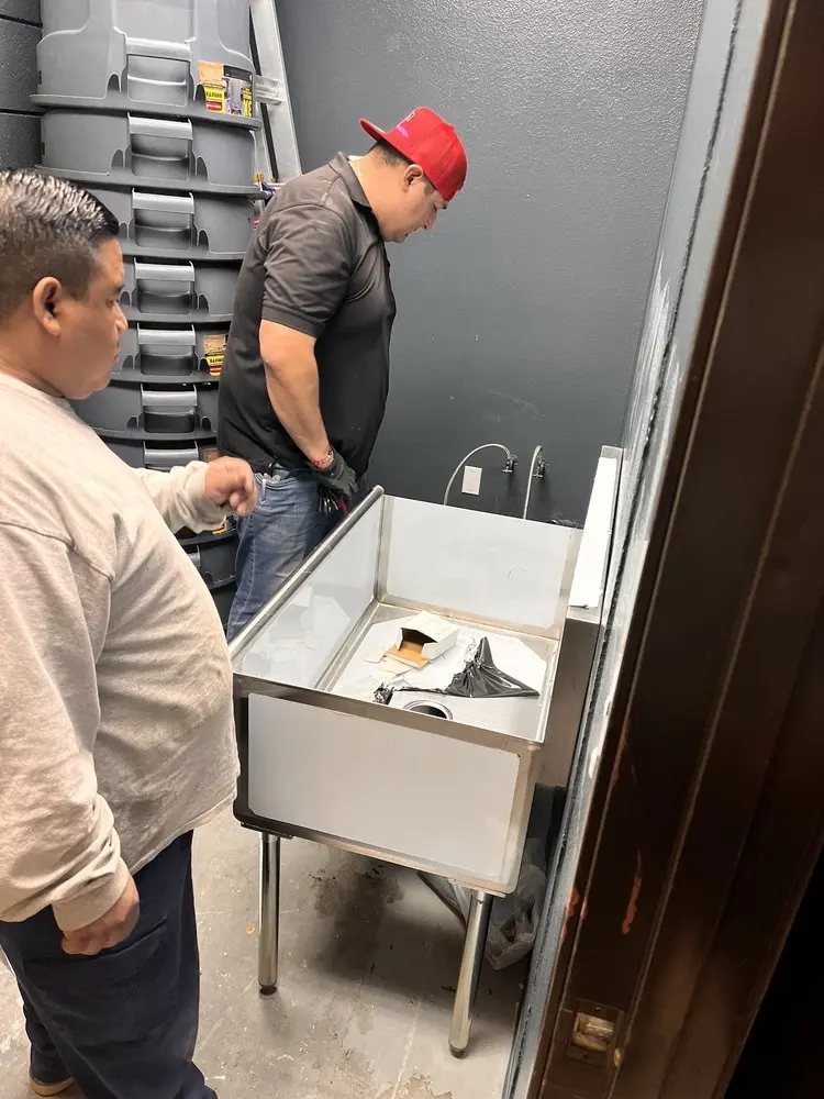 Commercial plumbing and sink installation in Pontiac